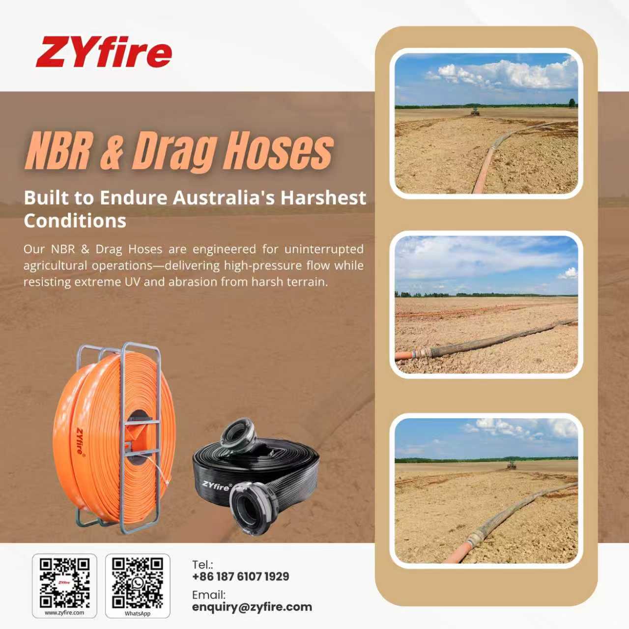 Built for Australian Conditions: ZYfire's NBR and Drag Hoses for Reliable Agricultural Operations
