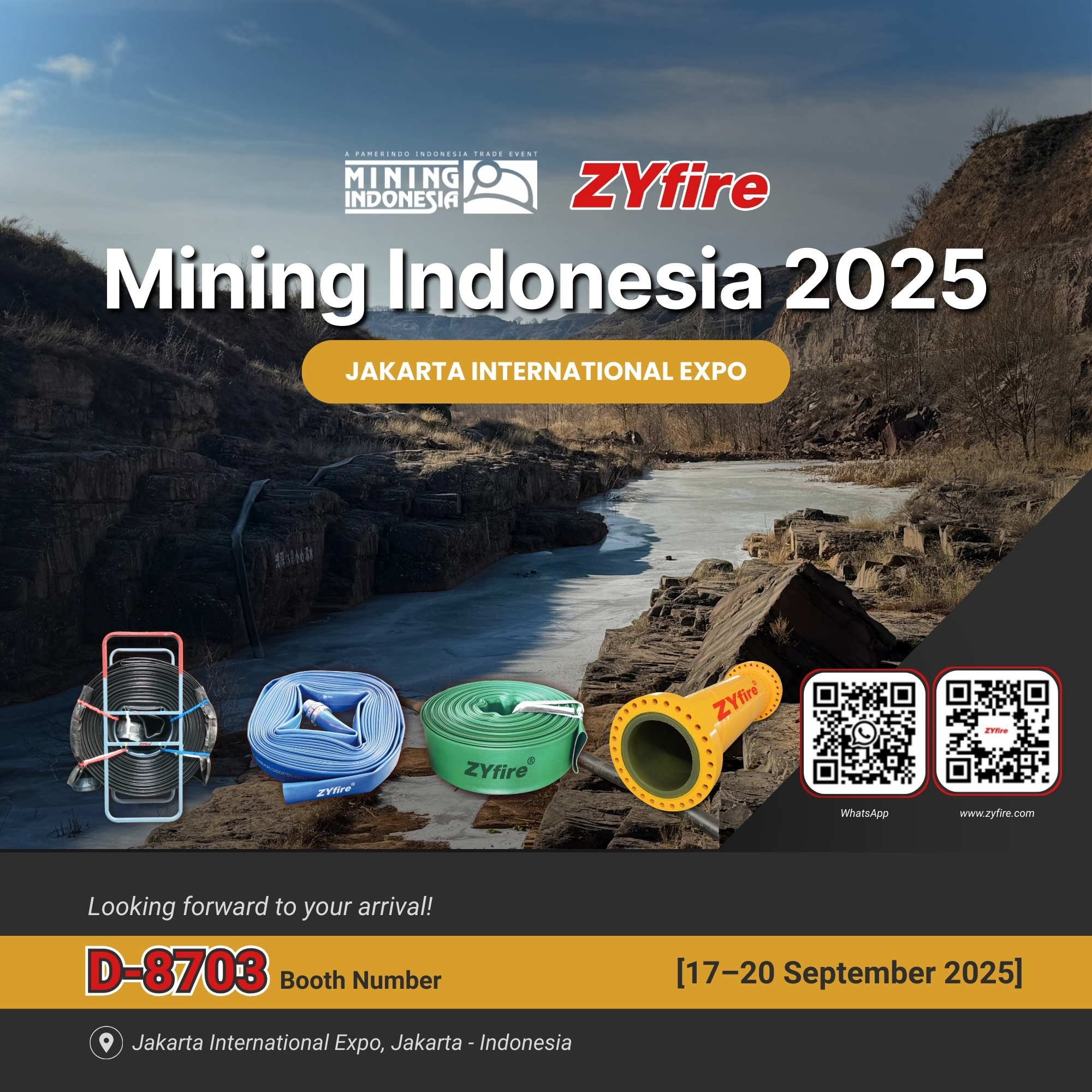 ZYfire to Showcase Innovative Mining Hose Solutions at MINING INDONESIA 2025