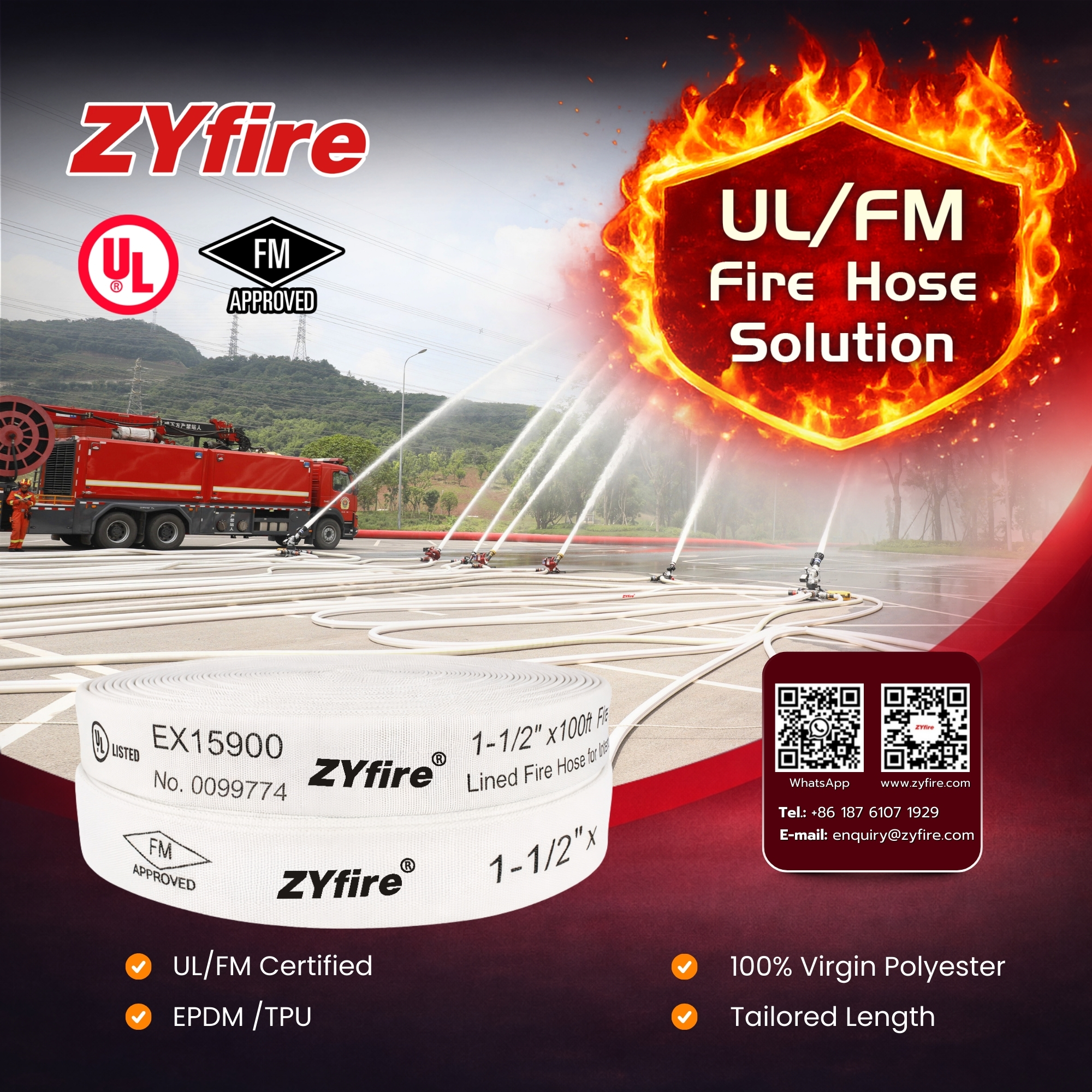 ZYfire UL/FM Certified Fire Hose: The Reliable Solution for Demanding Projects and Audits